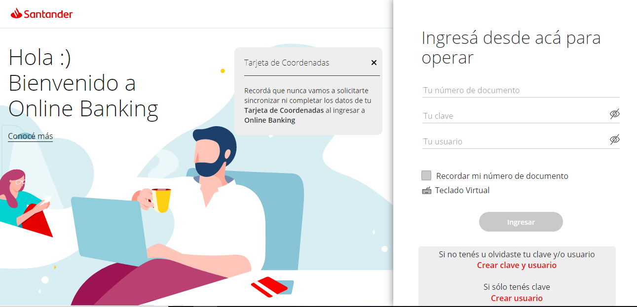 Santander Rio Online Banking y Consulta De Saldo Por Internet 